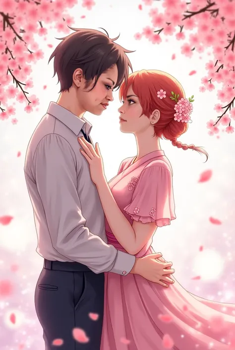 anime image of the couple, embellished