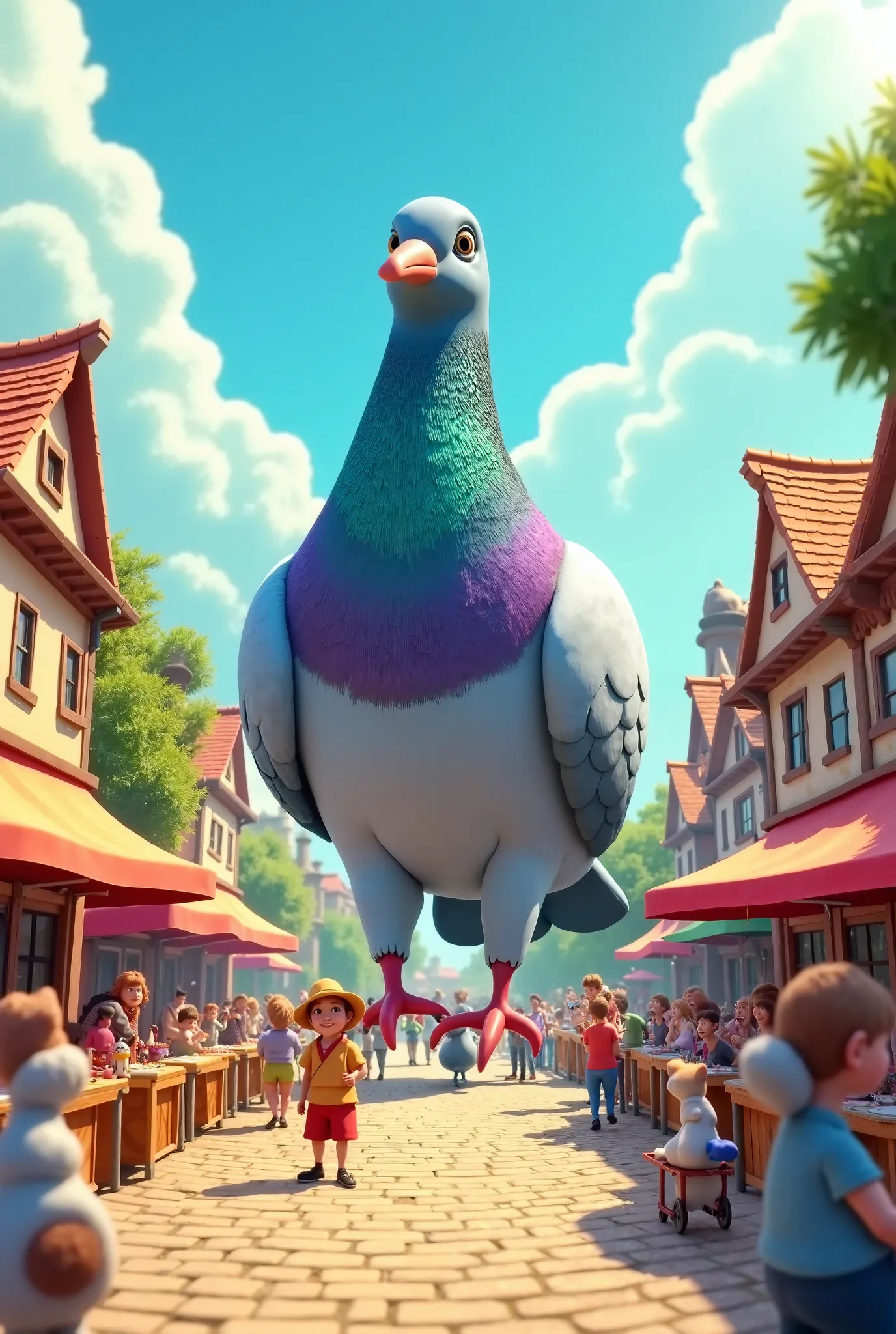 A big pigeon enter the village 30 second story cartoon story 