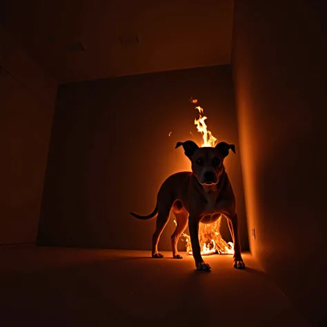 Dog in the burning room