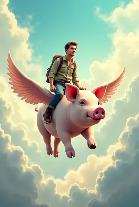 He leaves in a flying pig