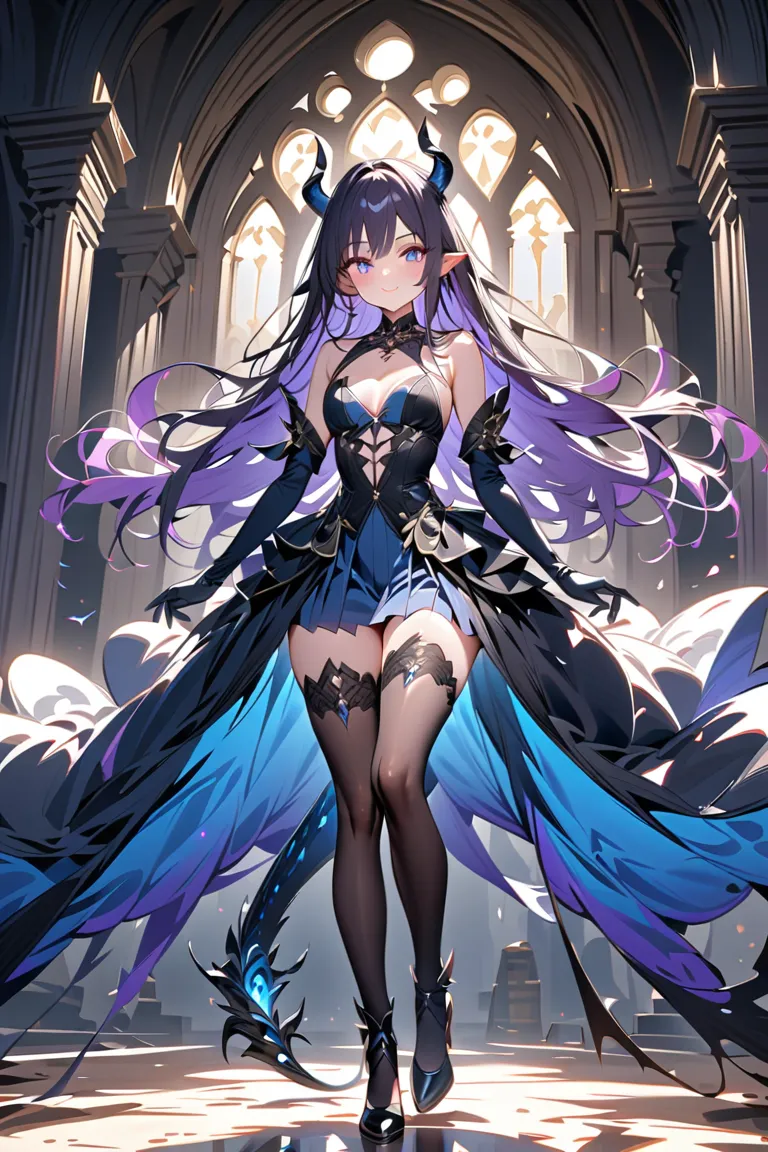  1giri,  (best quality, masterpiece, Impressionism, high score,  GREaT SCORE, ultra detailed, absurdres, absolutely resolution), 
(masterpiece, best quality, ultra-detailed, Dark Fantasy, demonic elegance),   
a **demonic transformation of Shirami Ruri**, ...