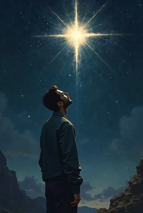 IMAGE OF A MAN SEEING A STAR 