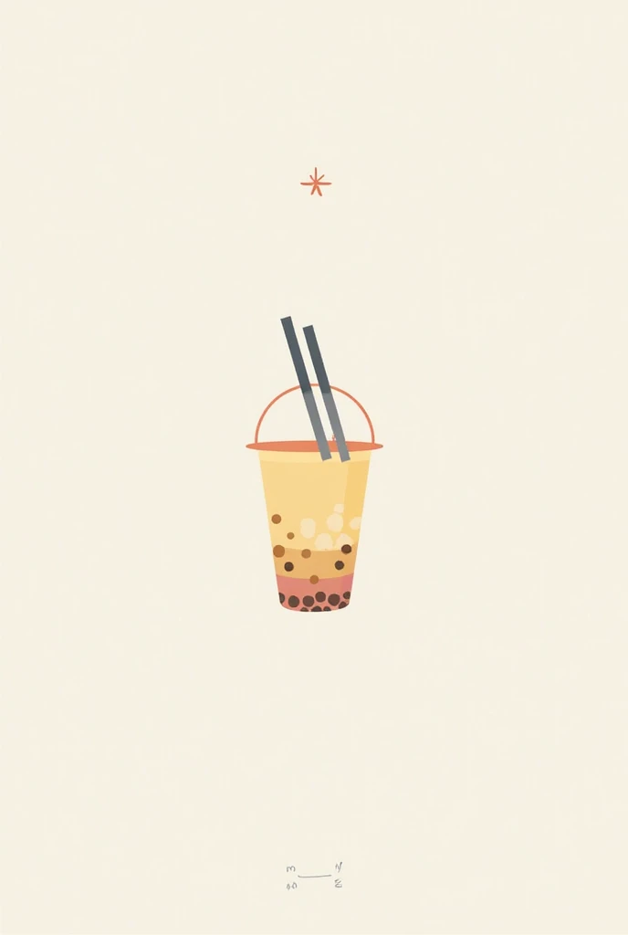 Minimalist boba tes logo