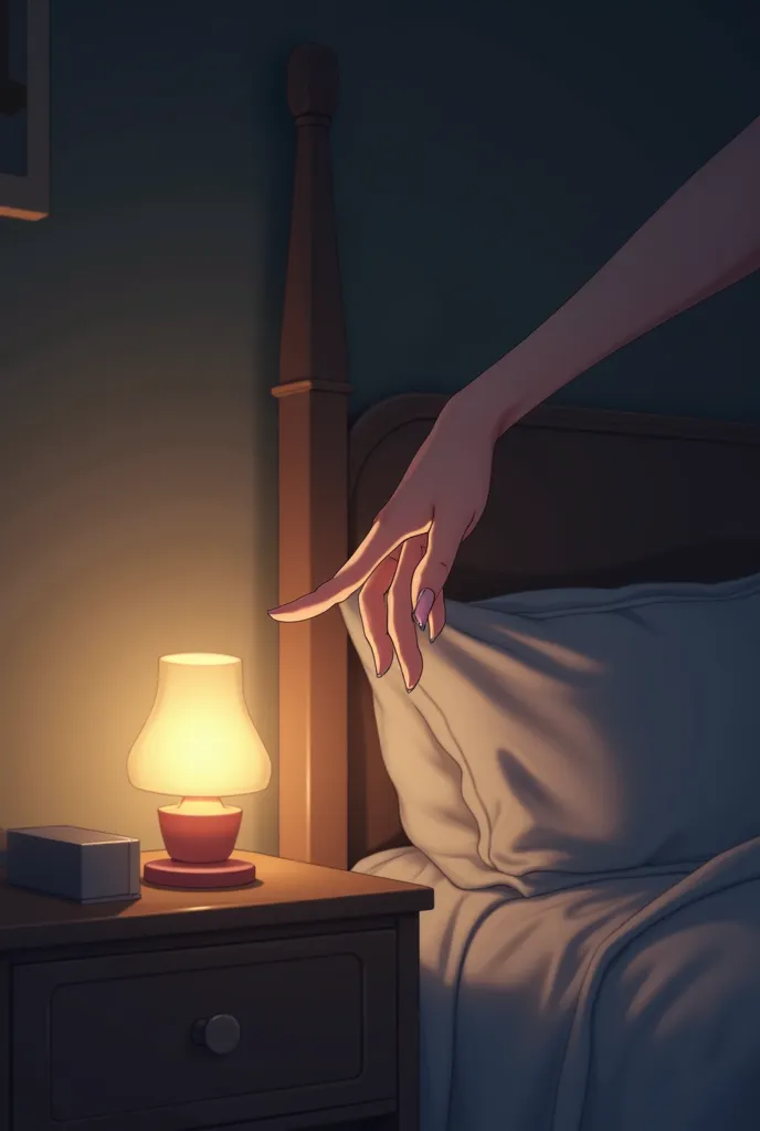 Anime hand opening bedside lamp