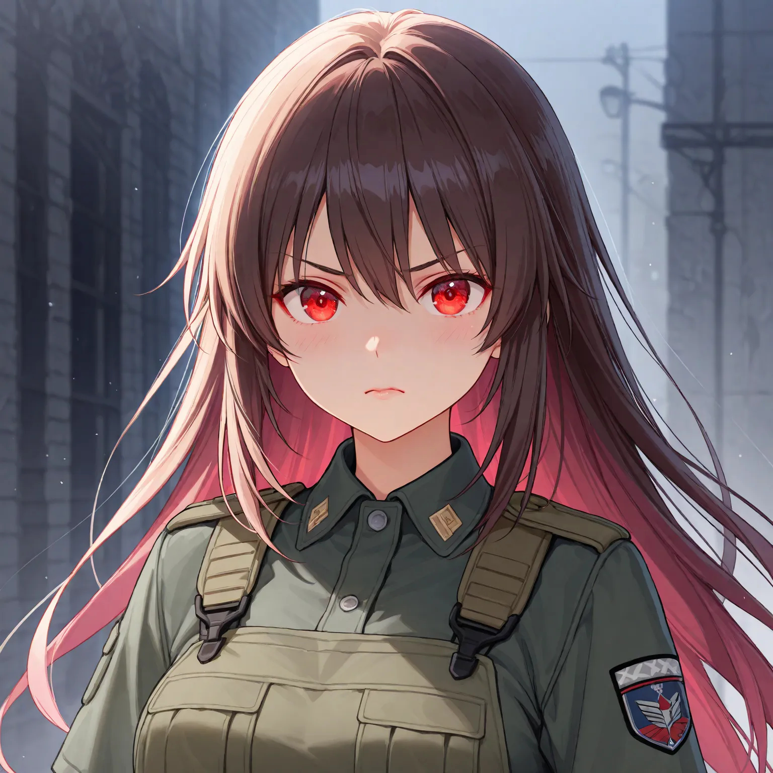 soldier、女soldier、Combat Uniform、battlefield、very long hair、 beauty、masterpiece、8k、Hi-Res, 高quality, textured skin, Ultra High Definition, very detailed, quality, 