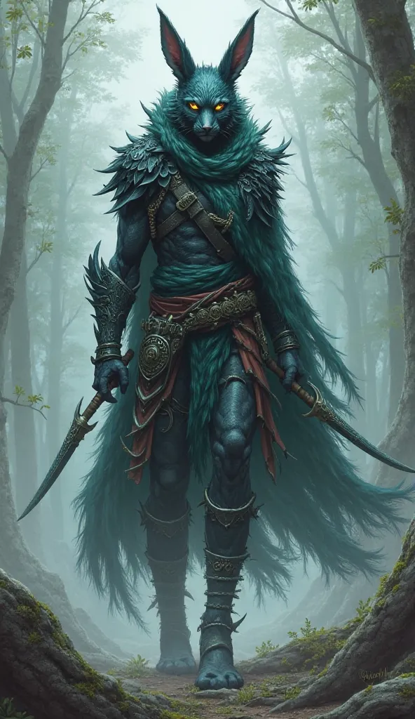 **Hybrid Fusion: The Shadowfang Stalker**  

A fusion of **the Rabbit Warrior’s speed** and **the Hunter’s lethal precision**, the **Shadowfang Stalker** is neither prey nor predator—it is both. A ghost in the wilds, unseen until the moment of the kill.  
...