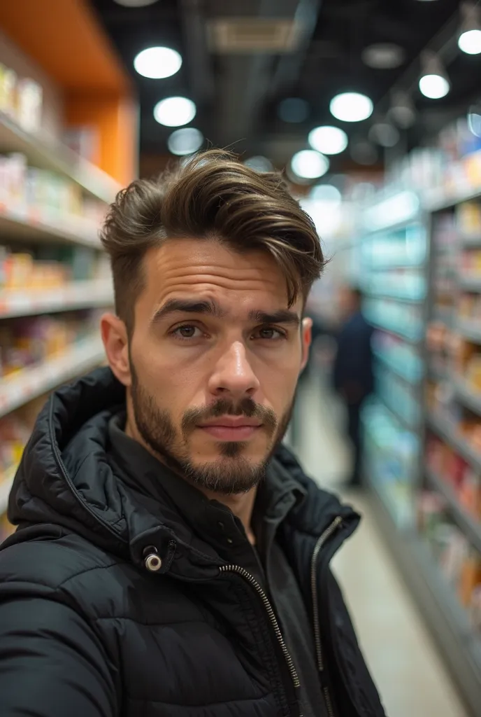 there is a man that is taking a selfie in a store, a picture by Kanbun Master, reddit, les nabis, very very low quality picture, around 1 , ismail, attractive and good looking, very very low quality, aykut aydogdu, perfect face ), photo for a store, very l...