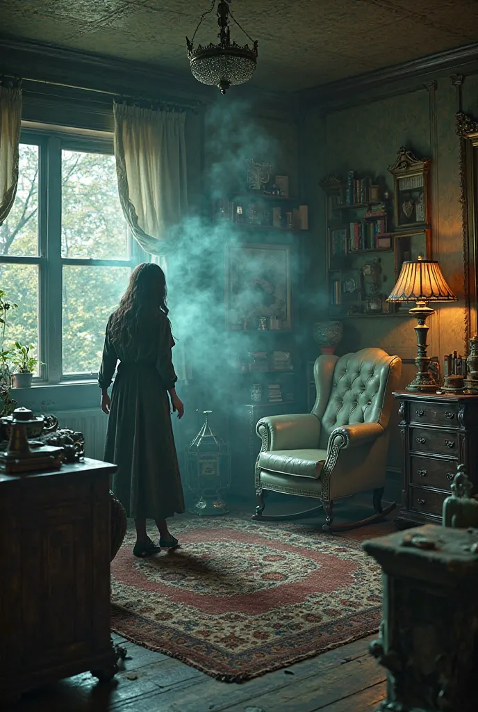 A witch's house where objects move by themselves OBJECTS MOVING ALONE in the living room 