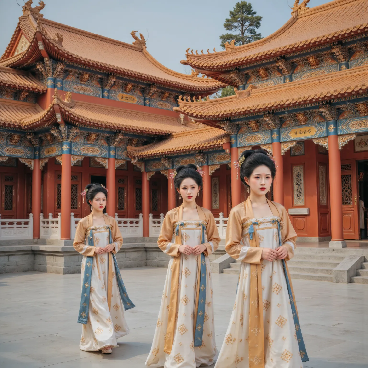 Google，makeup，Huadian ，Hanfu，Spectacular Buildings，palace，Architecture 