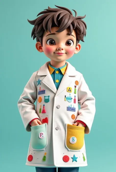 Create a cute chemistry lab coat 
