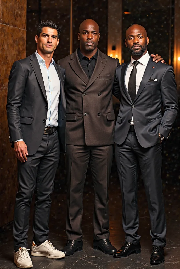 Ronaldo with Michael Jordan and Michael Thyssen in the same photo, all three of them together 