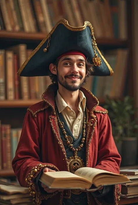 Jack, a pirate with a reader's heart increased the tranquility of the library. The librarian smiled when I approached Jack and said:
- Congratulations, you are the winner of the annual award for being the most passionate reader 
 Jack blushed and smiled, f...