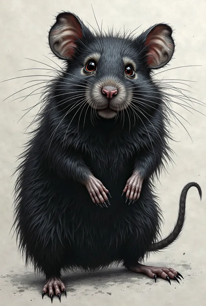 Create a black tattoo design of a gothic and satanist hamster