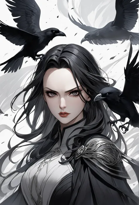 Lady Alysanne Blackwood: Lady Alysanne has a striking, fierce face with high cheekbones and piercing, dark eyes. Her raven-black hair falls in loose waves around her face, contrasting sharply with her pale, alabaster skin. Her nose is straight and slightly...