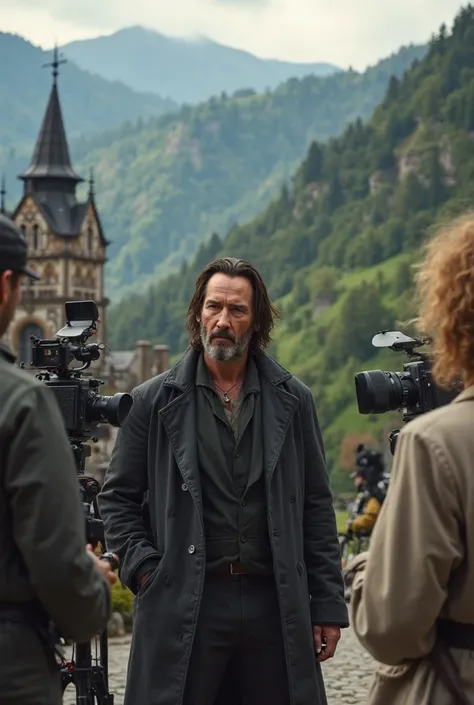 Present looks of Keanu Reeves shooting movies in Germany with acting skills 