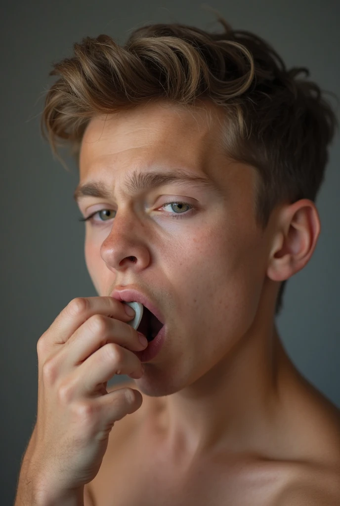 A young man sucking penis