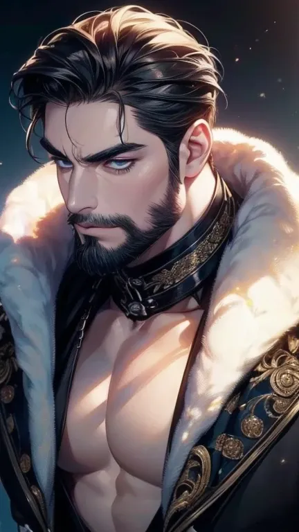 (  RomeroBrito,8k,      highres,  masterpiece:1.2),     ultra-detailed,(Realistic,photoRealistic,photo-Realistic:1.37),36-year-old man,3 day beard,cute anime ,Portraits,strong,masculine,      dark hair,sharp jaw,            mesmerizing eyes            ,   ...