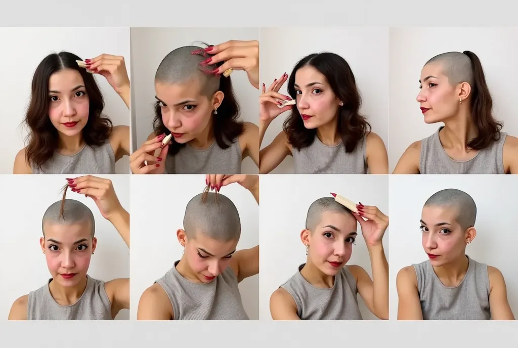 head shave makeover step by step