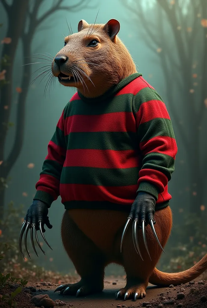 Royal Capybara disguised as Freddy Cruger 