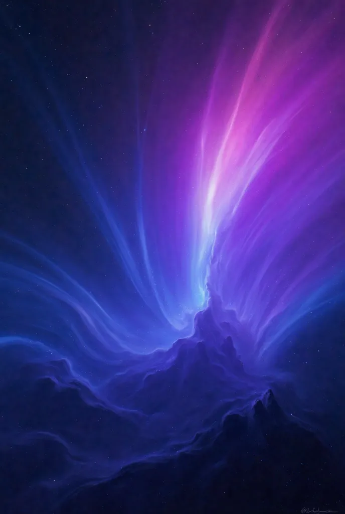 purple and black gradient background with blue rays