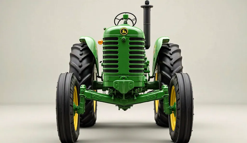 1940 John Deere tractor green shine front view 