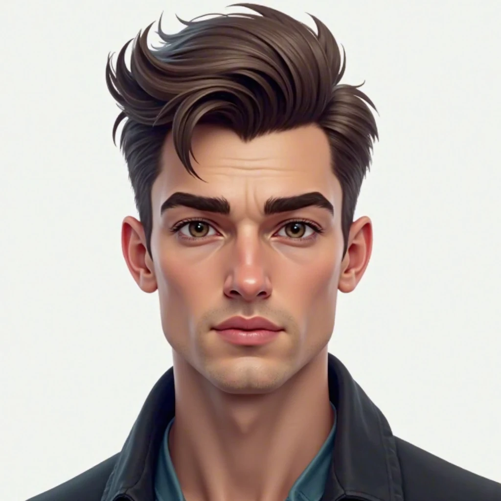 Reach handsome boy hairstyle logo 3D
