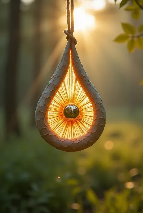 breastmilk pendant with sun inside. sun circle is made of gold foils and rays are made of shirt hairs