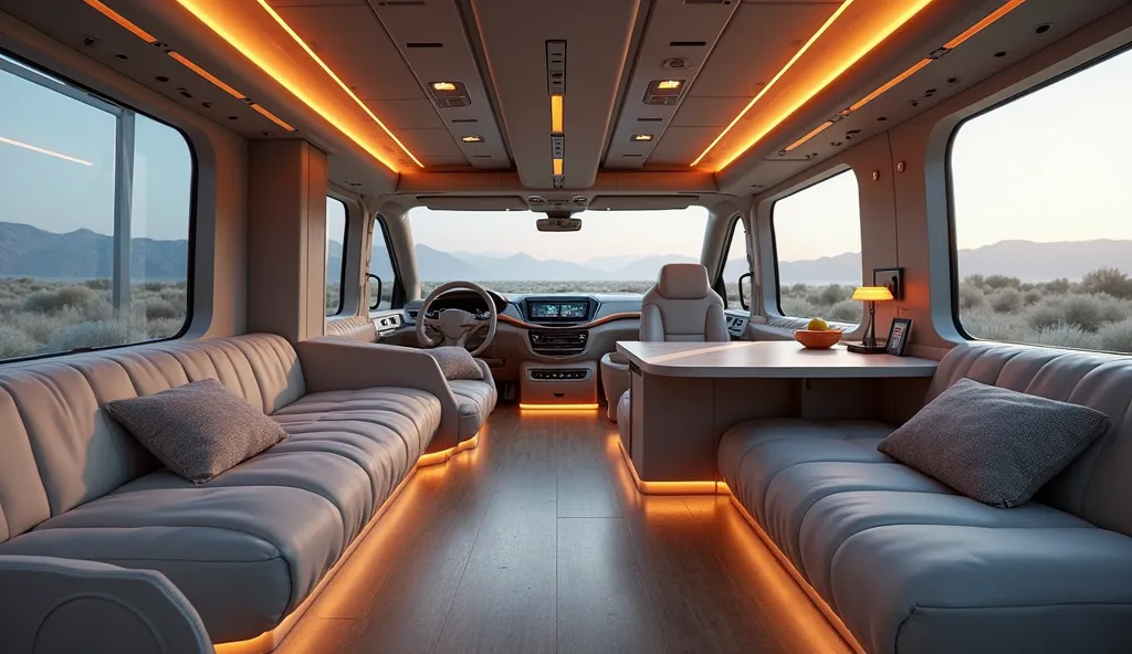 Futuristic interior design of 2026 Chevrolet Moterhome 