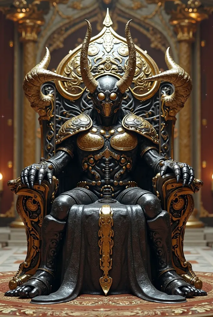 a colorful, Carapace Throne Design: Crafted from giant, glossy beetle shells, fused into an armored, near-indestructible seat.
Inspiration: Rhinoceros beetles & Hercules beetles, known for their strength and exoskeletons.
Visual: Polished black and gold, e...