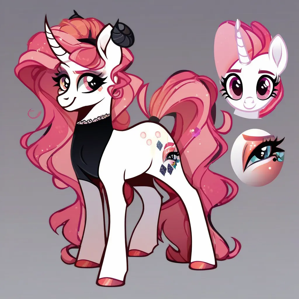 score_9, score_8_up, score_7_up, score_6_up, score_5_up, score_4_up, show accurate, full body, reference, simple background, feral pony, female pony, adorable appearance, original character, unicorn A tall my little pony unicorn with a tan/white coat and f...