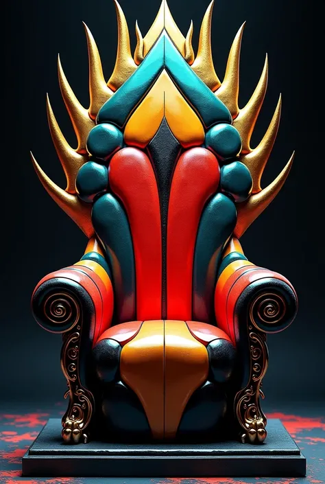 a colorful, Carapace Queens Throne Design: Crafted from giant, glossy beetle shells, fused into an armored, near-indestructible seat, sleek and sexy for a queen.
Inspiration: colorful Rhinoceros beetles & Hercules beetles, known for their strength and exos...