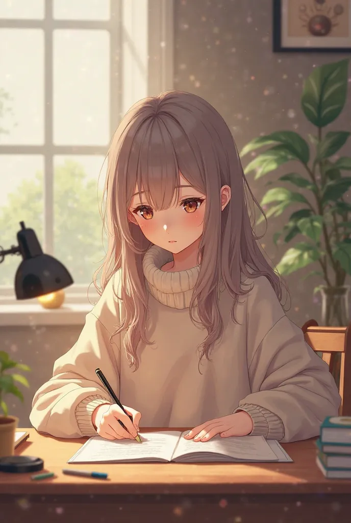 Lofi study anime girl