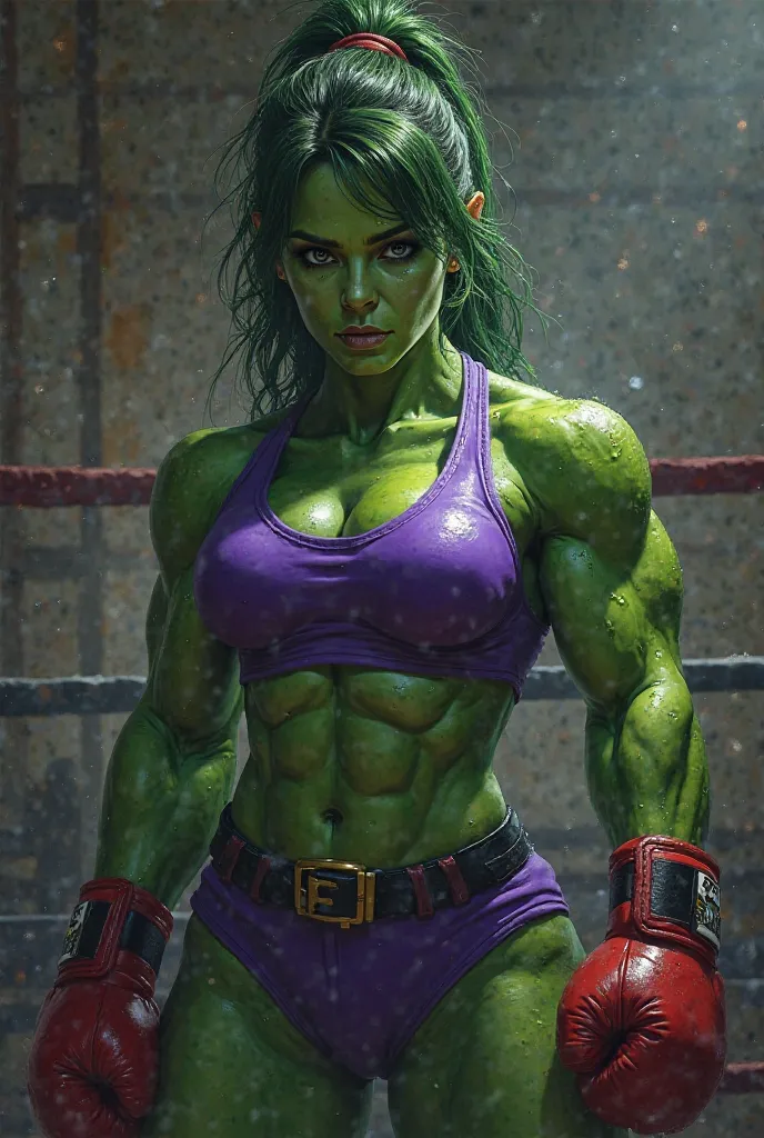 She hulk as a boxer with purple top