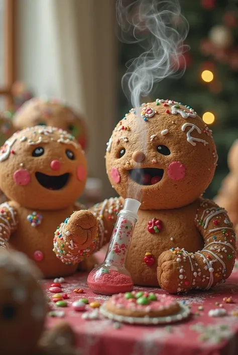 Gingerbread cookies smoking bong