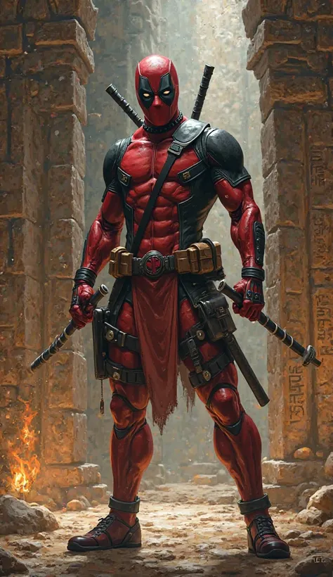 Deadpool in the pyramid 
