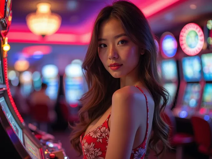 a banner depicting a lottery result on the SYDNEY market with a brightly lit casino feel and a sexy and beautiful Asian woman. With the results of the SYDNEY  LOTTO : 0536 which is written boldly and clearly. And there is a clearly visible symbol of the SY...