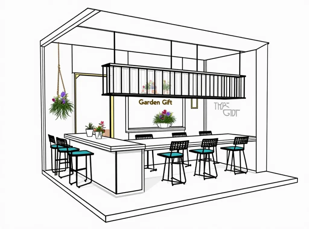 ### Design ideas for "St . Garden Gift" coffee shop

**overview :**
set kế này thể hiện Hộp đựng cà phê quyến rũ có tên “St . Garden Gift,và chỗ sitting ấm cúng đảm bảo bầu không khí mê hoặc mời khách thư giãn và tận hưởng môi trường xung quanh. 

** exter...