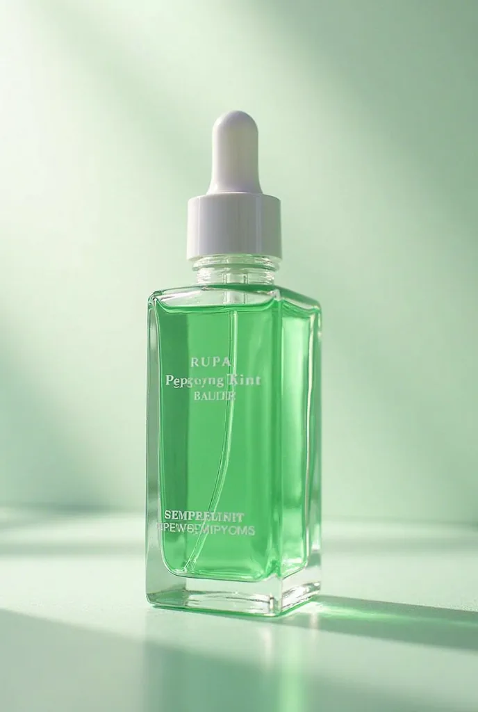 peppermint essential oil in serum bottle