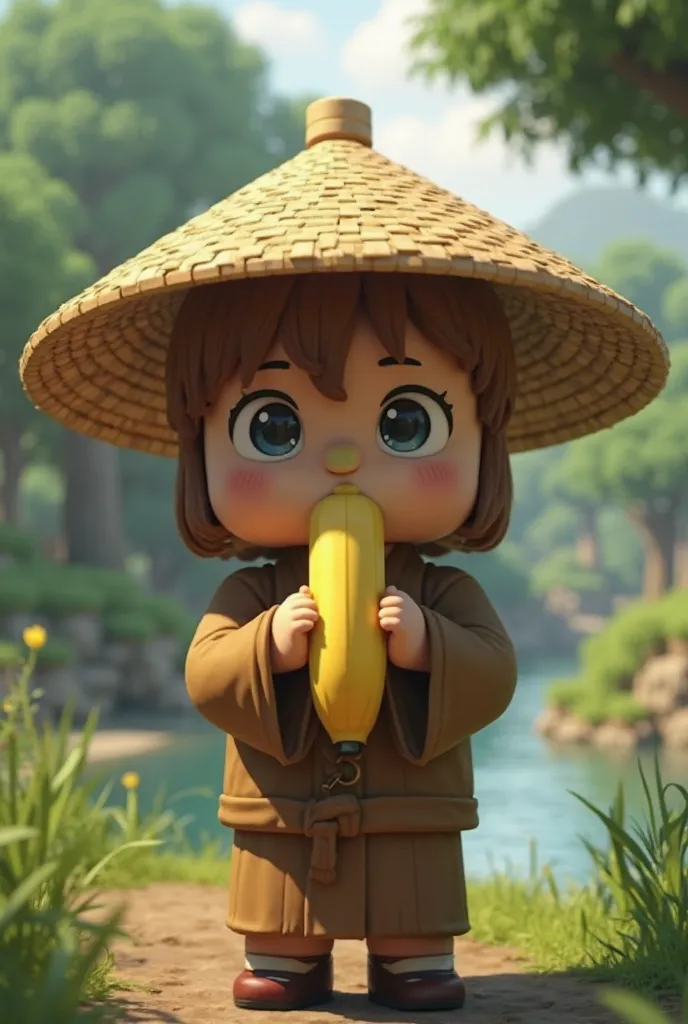 Do you have a Minecraft villager eating a banana with Shuek