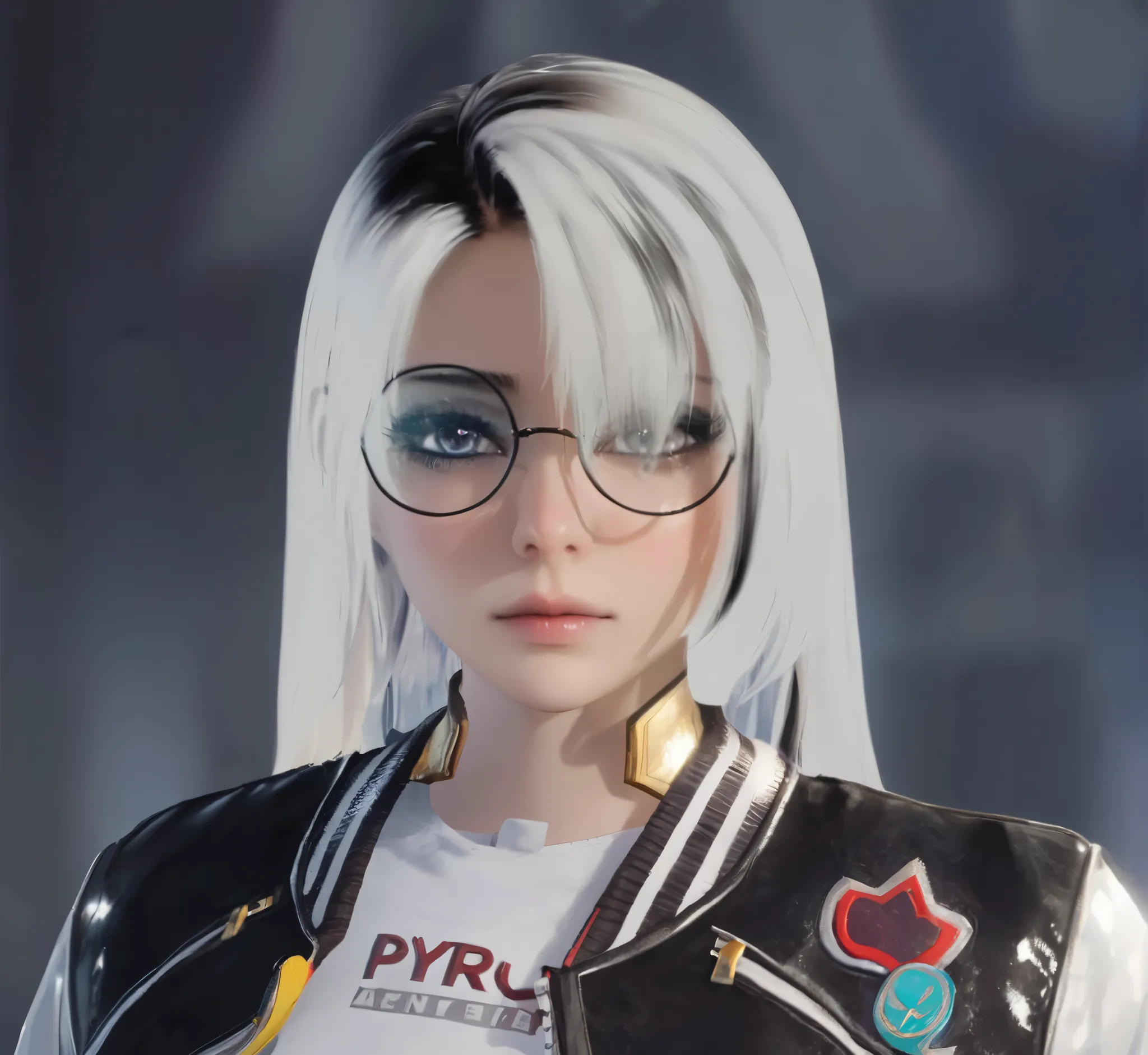   Girl with white hair ,  hyperrealistic ,  8K portrait rendering , Silver Hair Girl ,  anime girl ,  photorealistic anime girl render  , silver-haired girl , Tifa Lockhart with white hair, personagem close up, close up de personagem, beautiful character, ...