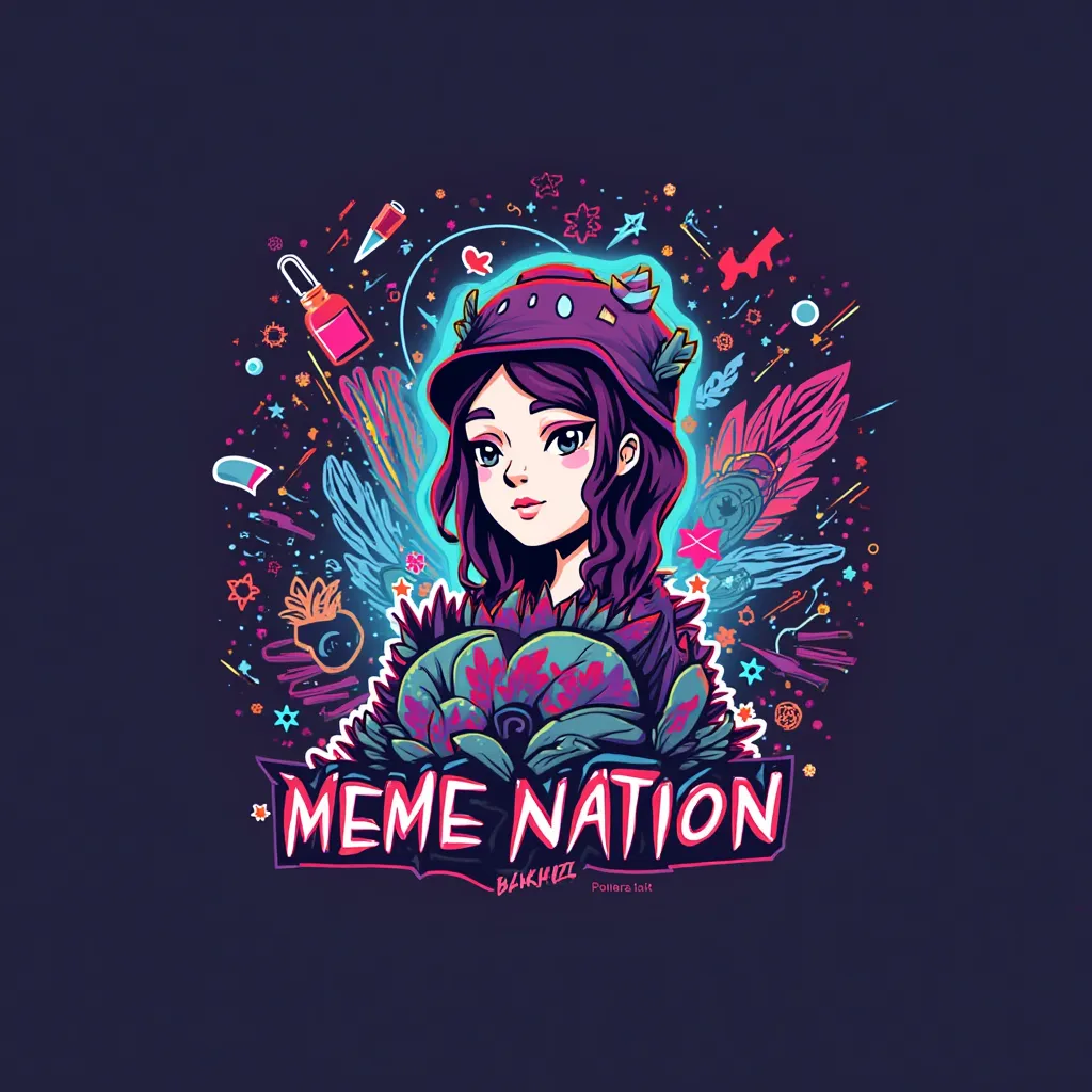 Creator pages logo, the page name is Bss Kr Ja, and the slogan is meme nation, in moder art, 