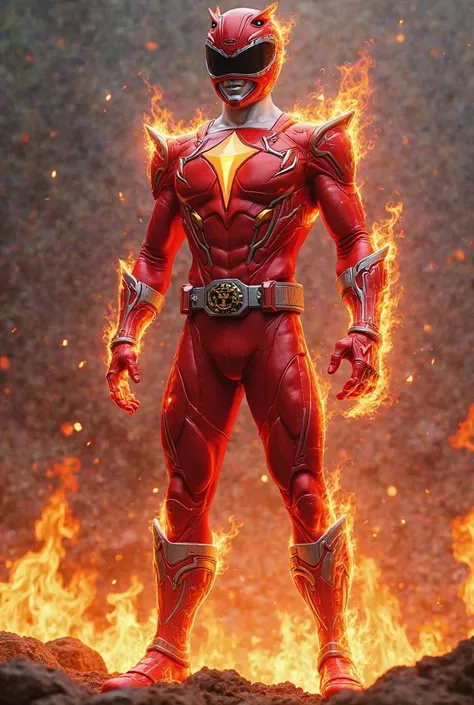 Red power ranger,
Base on fire elemental,
Full body pict