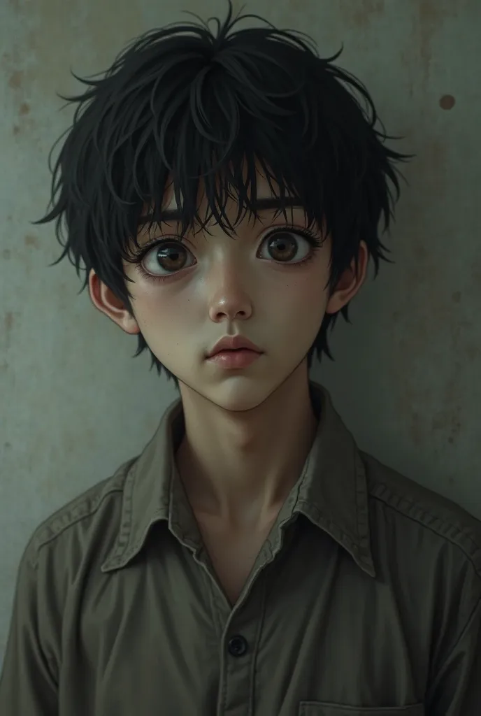  is not finely worked　Ugly　Japanese　male　 black hair　Busyku　live-action　Plain　
 youth　Small eyes　 real 