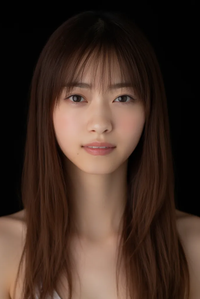  she wants to kiss, masterpiece,   accurate, 超exhaustive, exhaustive, high quality,  Award winning , 最high quality, 16k, Perfect Anatomy, (  front view,  upper body),   Ultra High Resolution Hair  , brown hair,  long hair, exhaustiveな顔,  realistic textured...