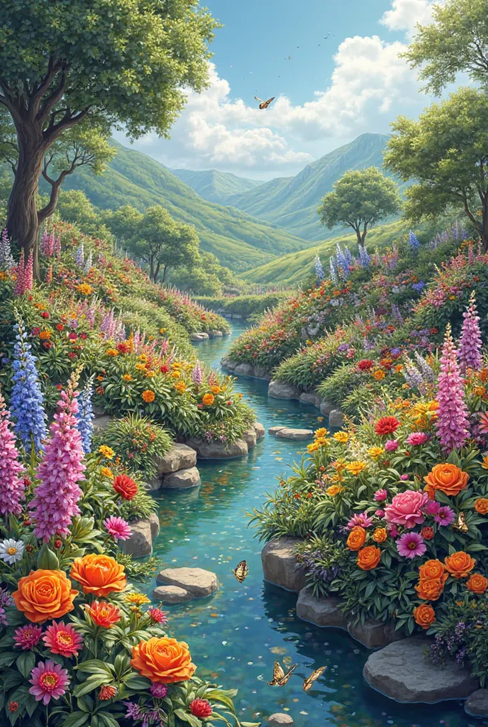 beautiful flower garden