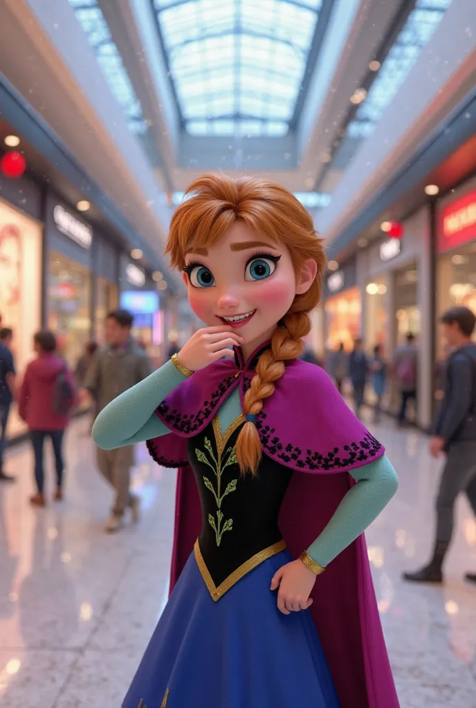 Anna from frozen  Laughing sarcastically in mall 