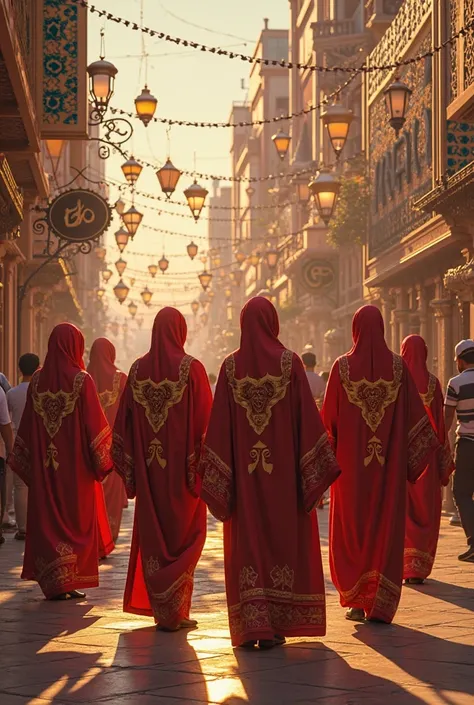 I want a picture of the Moroccan delivery company Ozon Express in which Ramadan is blessed in 2025, for distributors to wear Moroccan robes and for the company's name to appear in Arabic and French