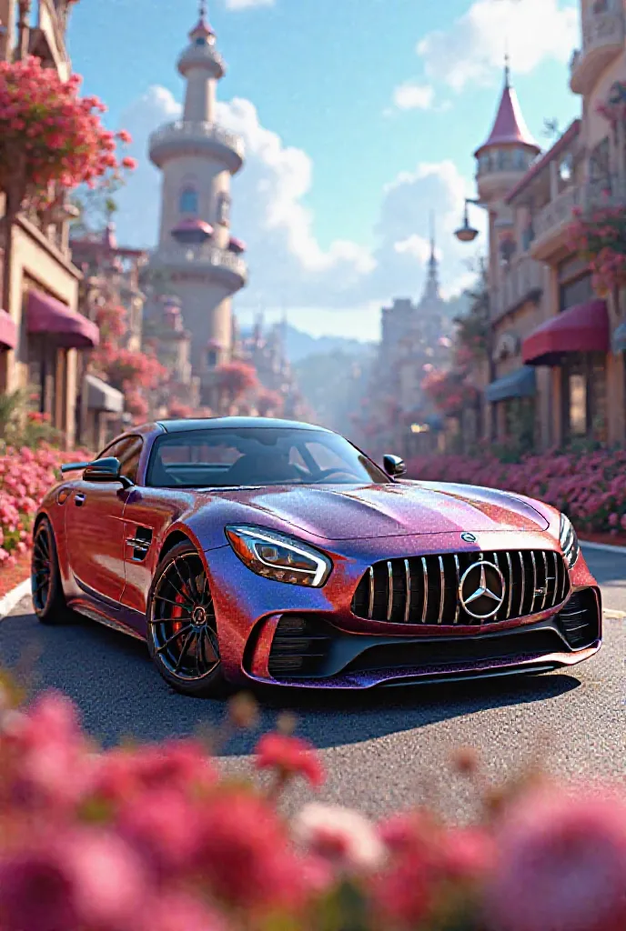 Disney Pixar car Mercedes Benz AMG gt sport 8k render image 