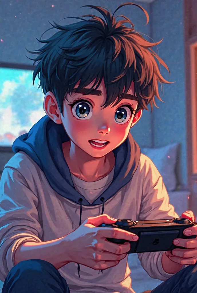 Give anime boy play game and profile dp in Instagram 