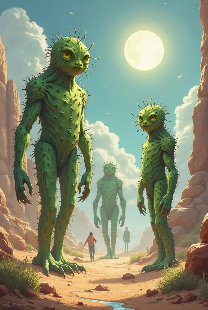 Fantastic humanoid cacti 